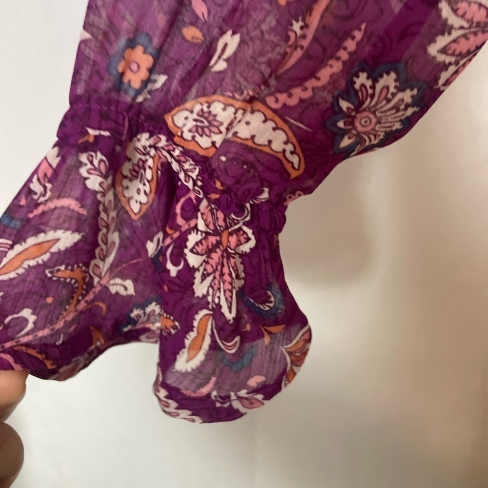 Hollister Purple Y2K Cottagecore Floral Flowy Dress Size Medium - Picture 5 of 11
